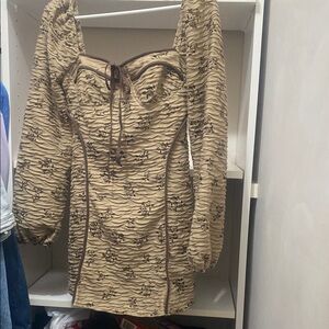 Nashville dress! Elegant Brown Patterned Dress